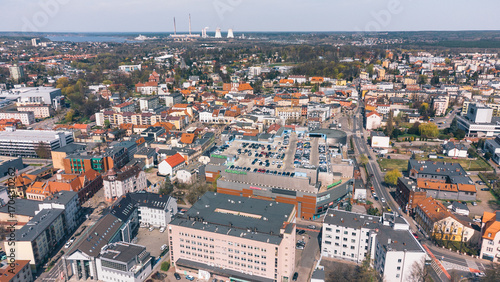 Slika na platnu Aerial View of City Center of Rybnik, Upper Silesia. Poland.