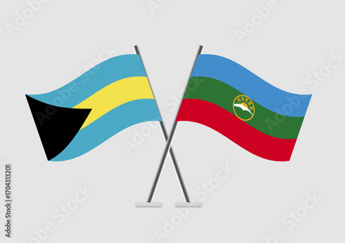 Bahamas and Karachay-Cherkessia vector flags shown in diplomatic context