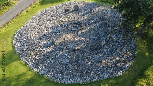 Temple Wood Neolithic Stone Circle with13 stones and Burial Cist (grave), Kilmartin Glen, Argyll and Bute, Scotland, UK