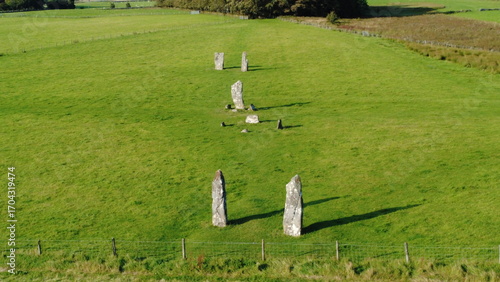 Nether Largie Neolithic Standing Stones, Kilmartin Glen, Argyll and Bute, Scotland, UK