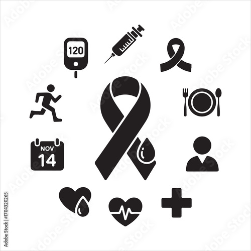 medical icons set