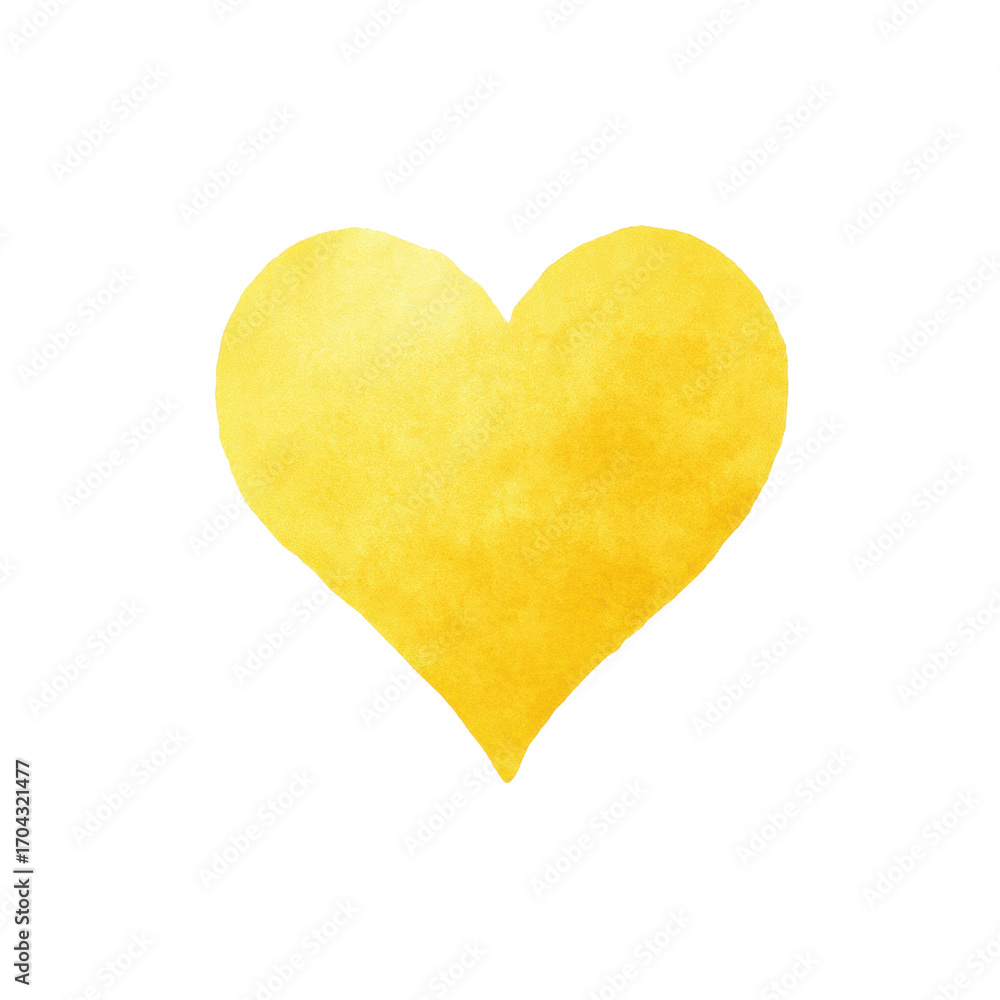 Obraz premium Golden heart on black background - symbol of love and affection, cut out