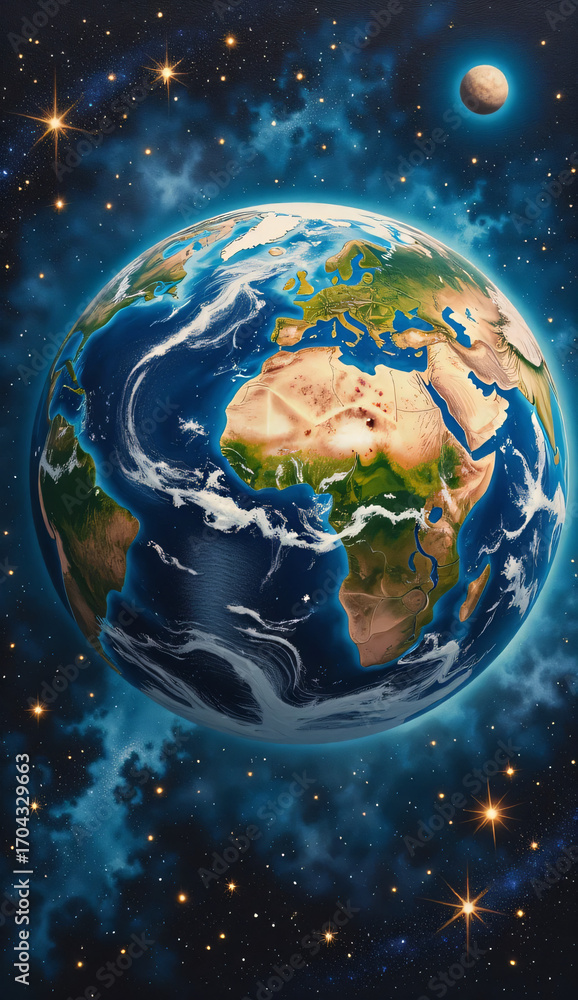 Naklejka premium earth in space