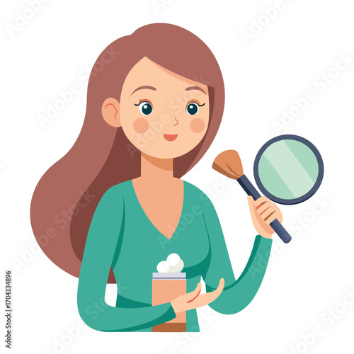 girl with a magnifying glass