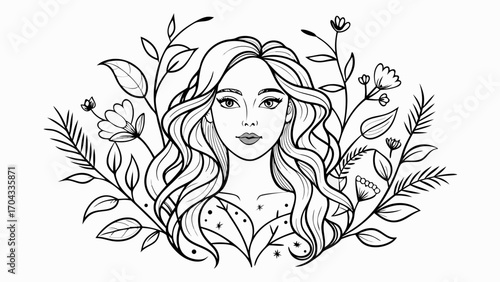 girl with flowers