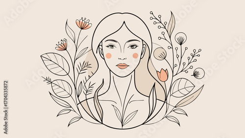girl with flowers