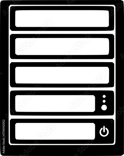 Server icon in black 