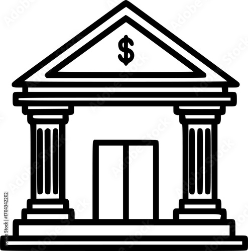 Bank icon symbol pictogram