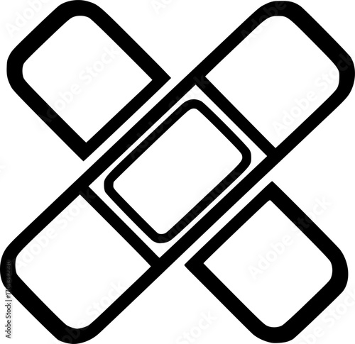 Band aid icon symbol pictogram. 