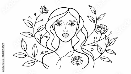 girl with flowers