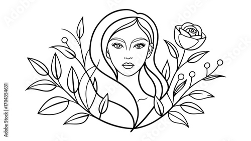 girl with flowers