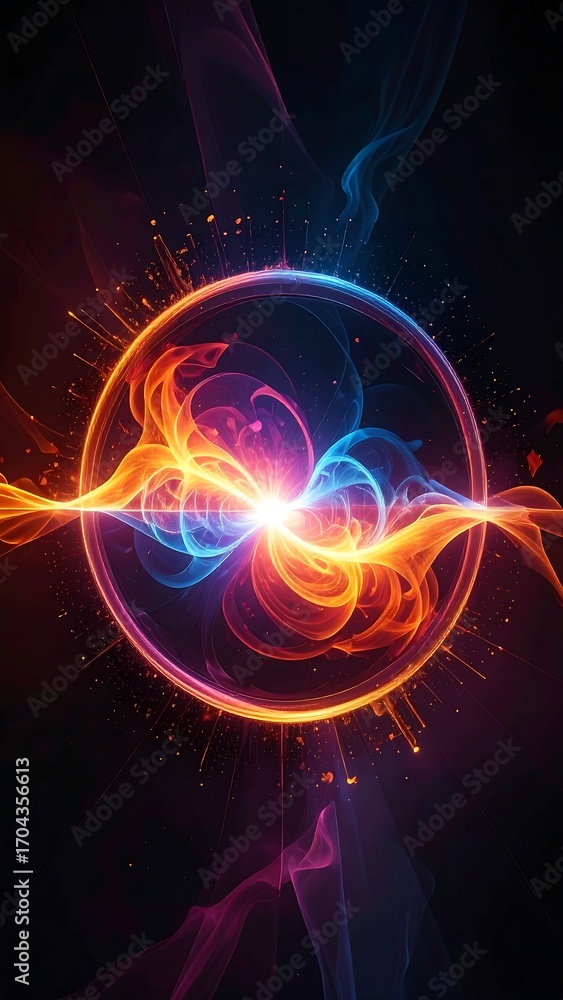 Obraz premium Abstract energy sphere