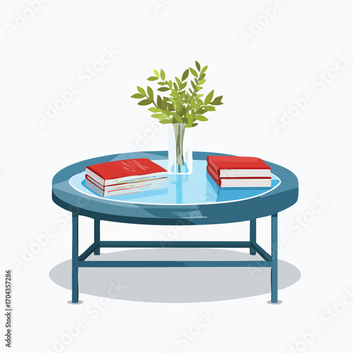 Moderner Couchtisch mit Glasplatte und Metallgestell