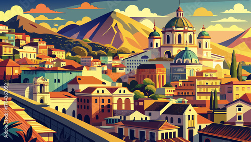 Quito’s historic center glows under Andean sunlight, colonial churches adorned with gilded interiors, narrow streets alive with local markets, the high-altitude capital blending heritage and modern li