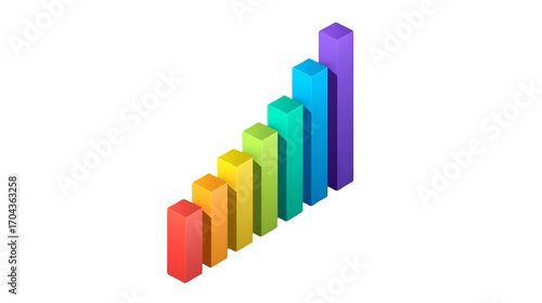Colorful 3d bar chart showing upward trend and growth on a transparent background Free Download Colorful 3d bar chart showing upward trend and growth on a transparent background - GFXLoad