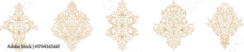 Vintage set of patterns. For wedding invitations, wallpapers, stained glass windows and cards.