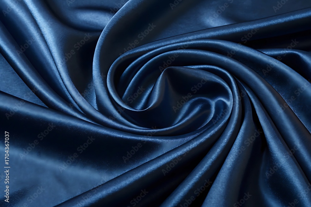 Fototapeta premium Midnight Blue Silk Texture with Subtle Highlights
