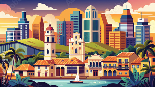 Panama City’s skyline sparkles beside its historic Casco Viejo, modern towers overlooking stone streets and plazas, where Spanish colonial facades and chic cafés echo centuries of cultural evolution.
