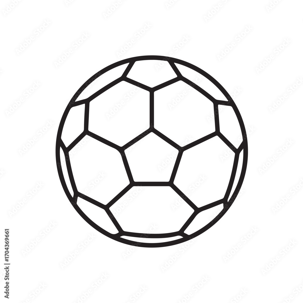 Fototapeta premium Football vector icon on white background 