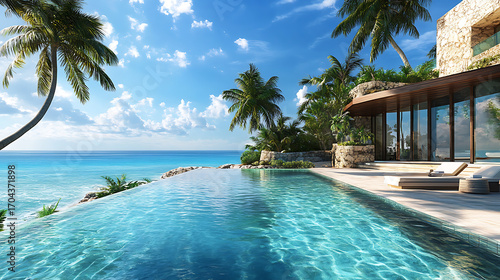 Wallpaper Mural Stunning overwater villas surrounded by crystal clear turquoise sea high resolution picture Torontodigital.ca