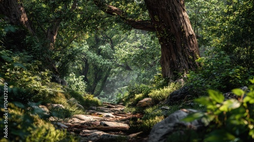 beautiful natural wood and tree landscape with lush greenery scenic forest scenery environmental harmony outdoor scenery ecofriendly design artistic foliage and organic textures