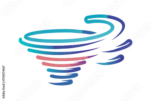 Abstract colorful tornado swirl