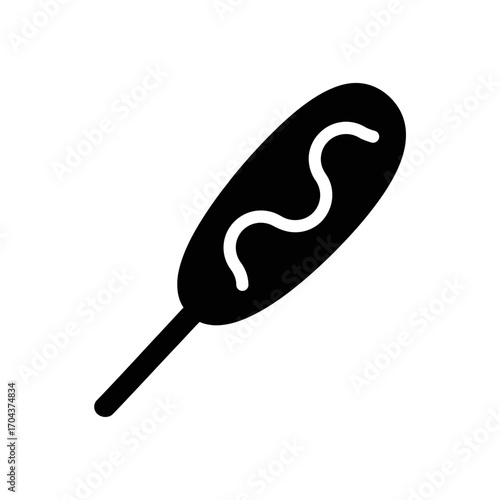 Stylized feather pen writing implement simple icon symbol art graphic silhouette