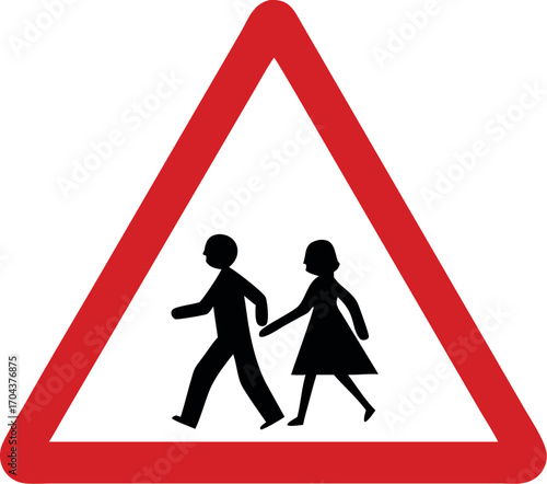 School Zone Symbol Sign Vector Illustration