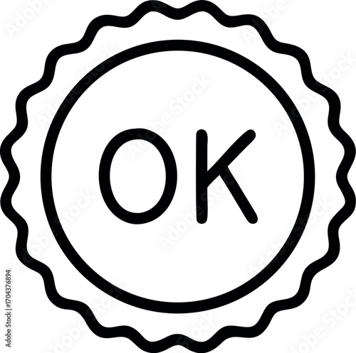 OK stamp vector illustration