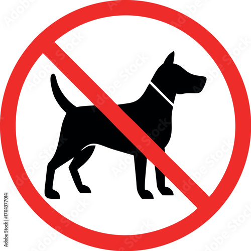 Pets not allowed sign vector illustration, Pet prohibition sign, No pets allowed sign, No Cats and Dogs not allowed, Dog and cat animal prohibition sign vector