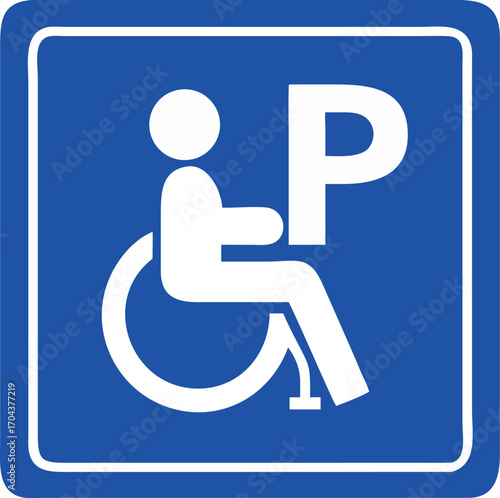 Disabled Parking symbol sign vector Illustration