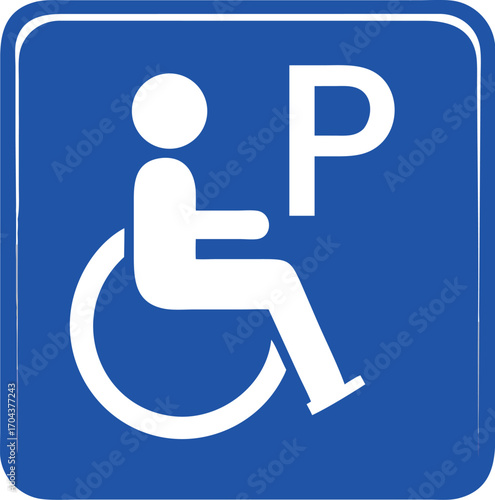 Disabled Parking symbol sign vector Illustration