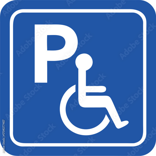 Disabled Parking symbol sign vector Illustration