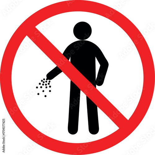 No littering Sign vector illustration, No littering. Do not litter sign