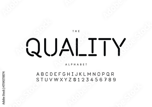 Modern minimal abstract alphabet fonts. Typography technology, electronic, movie, digital, music, future, logo creative font. vector illustration

