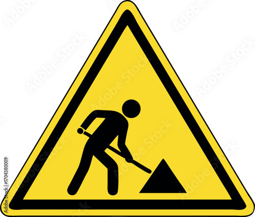 Road under construction sign vector illustration, Under construction road sign vector