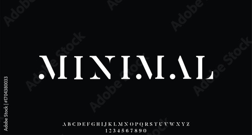 Minimal modern alphabet fonts. Typography minimalist neon urban digital fashion future creative logo font.


