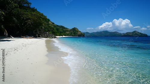 Wallpaper Mural Scenic summer paradise beach with clear turquoise sea and hut high resolution picture Torontodigital.ca