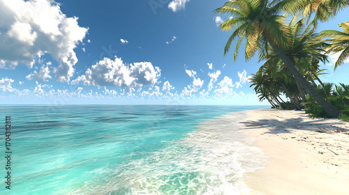 Wallpaper Mural Tranquil lagoon scenery with blue waters and coastal rocks high resolution picture Torontodigital.ca