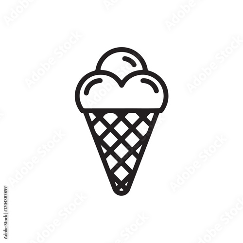 ice cream vector illustration icon on white background 