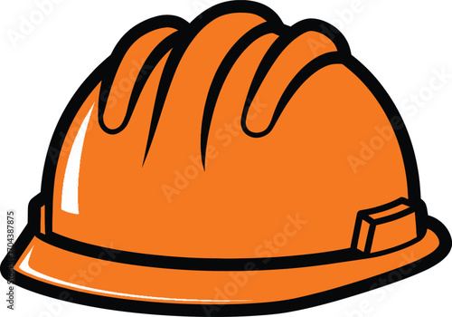 Vector art of orange hard hat