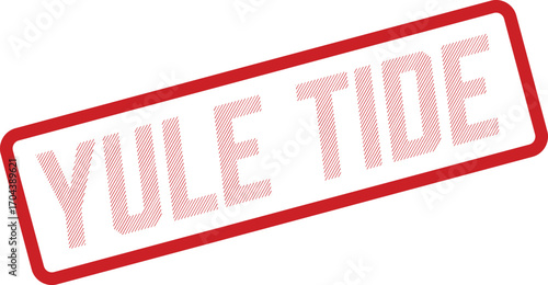 Yule Tide fills a red box with lined patterns on white background