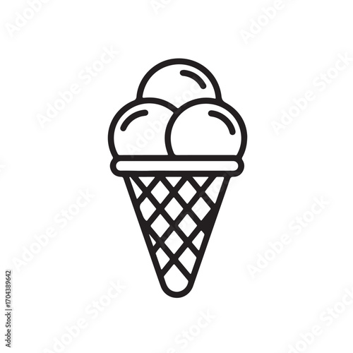 vector ice cream on white background 