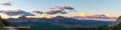 Photos Clouds over the Uinta Mountains in Utah at Sunset