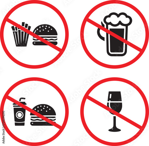 No food or drink allowed sign.