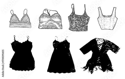 Vector Boho Wardrobe Essentials Illustration