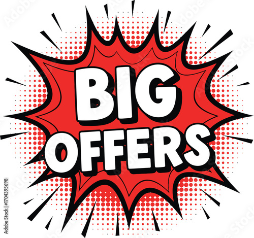 Vector art of big offers sale tag
