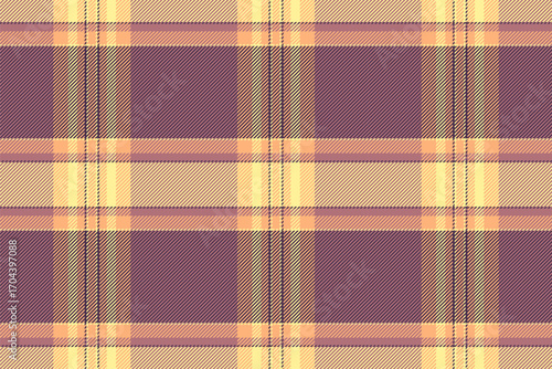 Oktoberfest seamless check background, robe fabric pattern plaid. String textile tartan vector texture in red and purple colors.