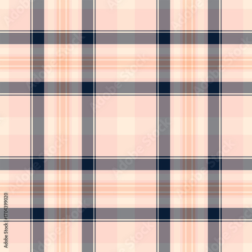 Display pattern check background, customize texture textile seamless. Costume vector fabric tartan plaid in light and grey colors.