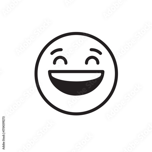 smile face icon vector on white background 